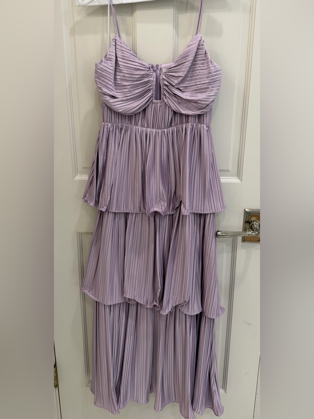 Astr Lupin Pleated Tiered Maxi Dress